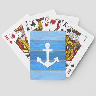 Nautical themed design playing cards