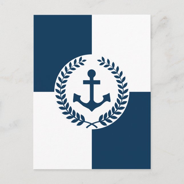Nautical themed design postcard (Front)