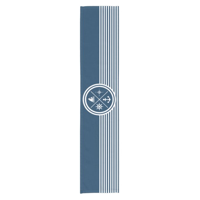 Nautical themed design short table runner (Front)