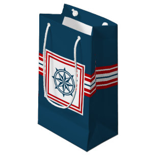 Nautical themed design small gift bag