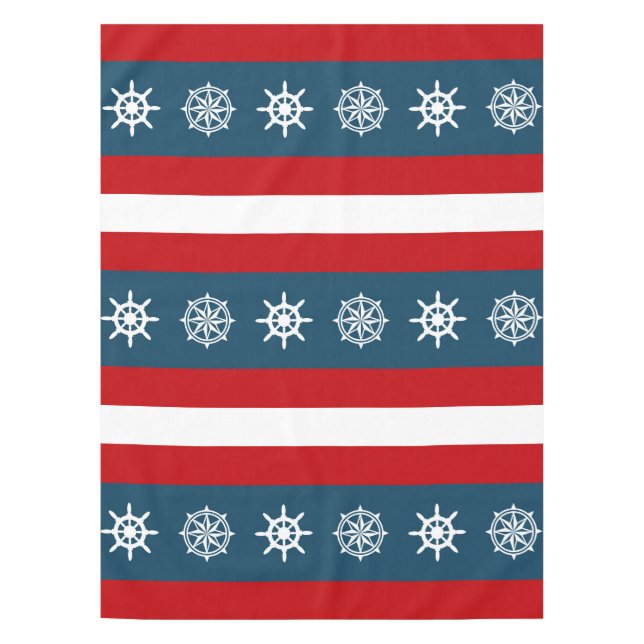 Nautical themed design tablecloth (Front)