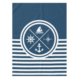 Nautical themed design tablecloth