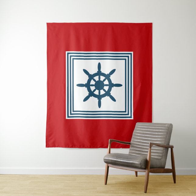 Nautical themed design tapestry (In Situ)