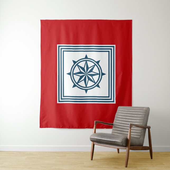 Nautical themed design tapestry (In Situ)