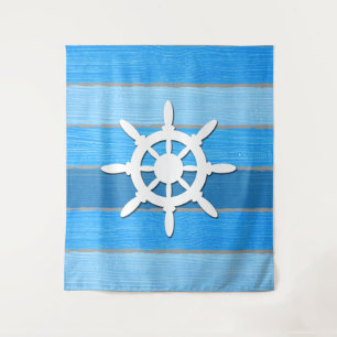 Nautical themed design tapestry