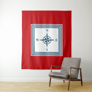Nautical themed design tapestry
