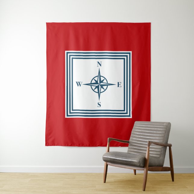 Nautical themed design tapestry (In Situ)