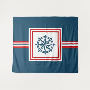 Nautical themed design tapestry