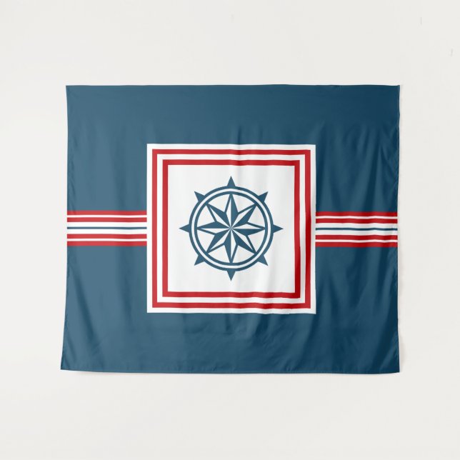 Nautical themed design tapestry (Front (Horizontal))