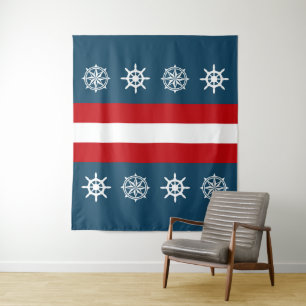 Nautical themed design tapestry