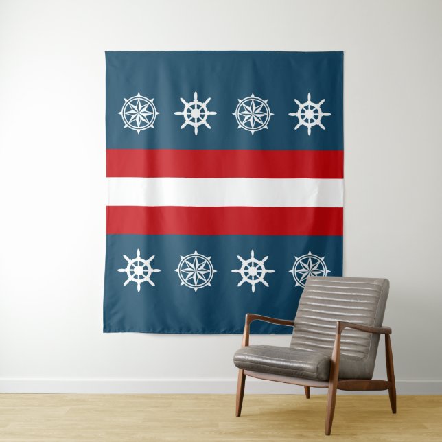Nautical themed design tapestry (In Situ)