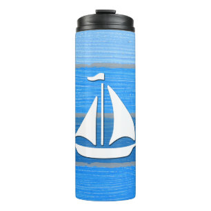 Nautical themed design thermal tumbler