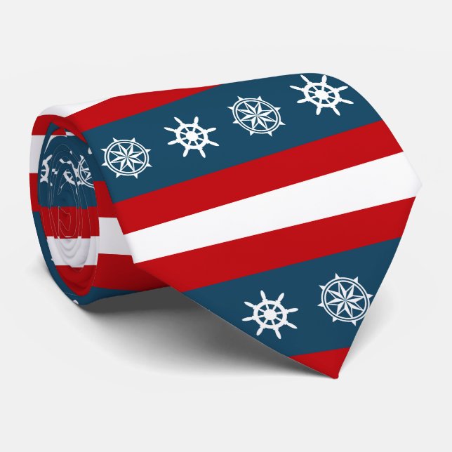 Nautical themed design tie (Rolled)