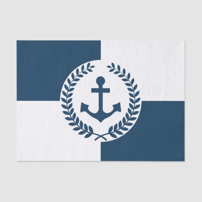Nautical themed design tissue paper (Front)