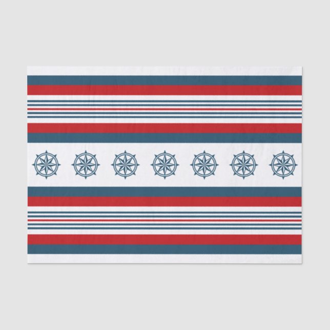 Nautical themed design tissue paper (Front)