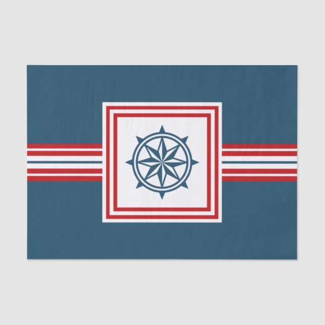Nautical themed design tissue paper (Front)
