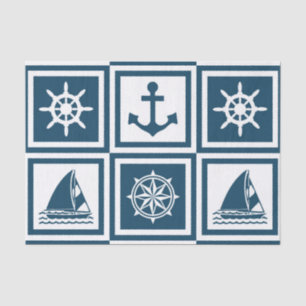 Nautical themed design tissue paper