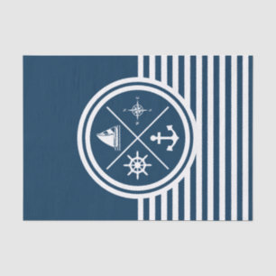 Nautical themed design tissue paper
