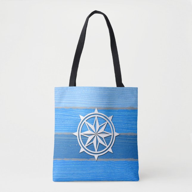Nautical themed design tote bag (Front)
