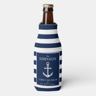 Nautical Themed Family Reunion Anchor Customised Bottle Cooler