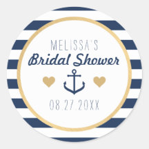 Nautical Themed Favour Stickers - Bridal Shower