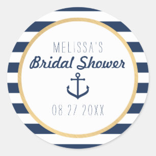 Nautical Themed Favour Stickers - Bridal Shower