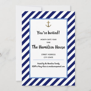 Nautical Themed Invitation