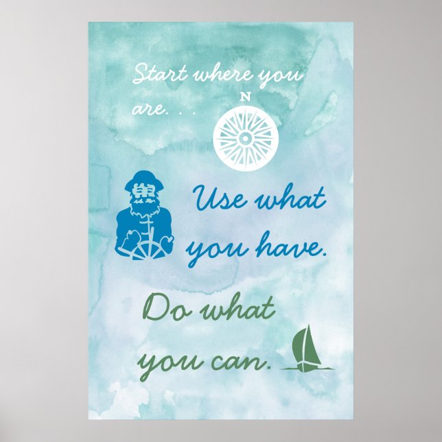 Nautical Themed Motivation Poster (Front)