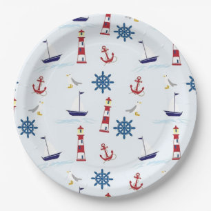 Nautical Themed Party Paper Plates