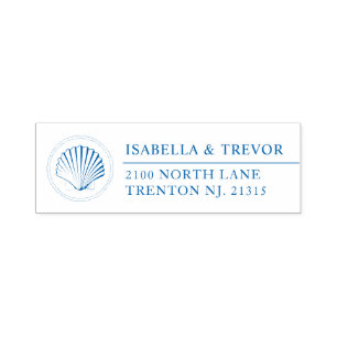 Nautical Themed Shellfish Illustration Custom Self-inking Stamp