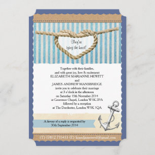 Nautical Themed Wedding Invitation