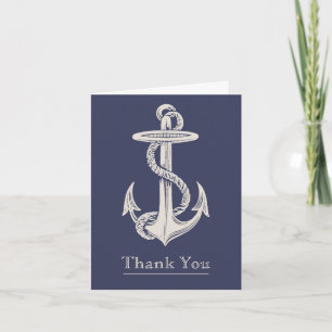 Nautical Themed Wedding Thank You Card