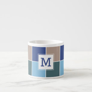 Nautical Tiles custom monogram espresso mug