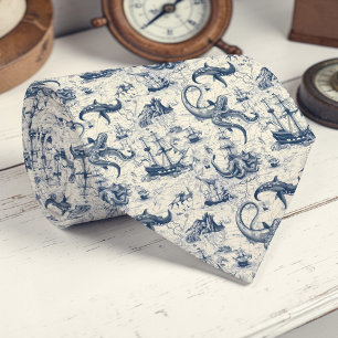 Nautical Toile Custom Necktie