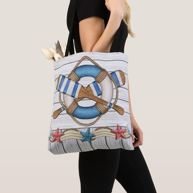 Nautical Tote - See Back - So MANY Possibilities Bag (Close Up)