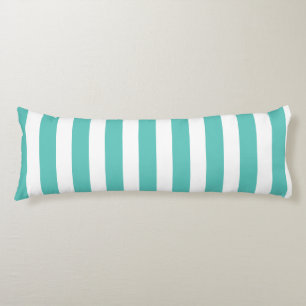 Nautical Turquoise & White Striped Body Cushion