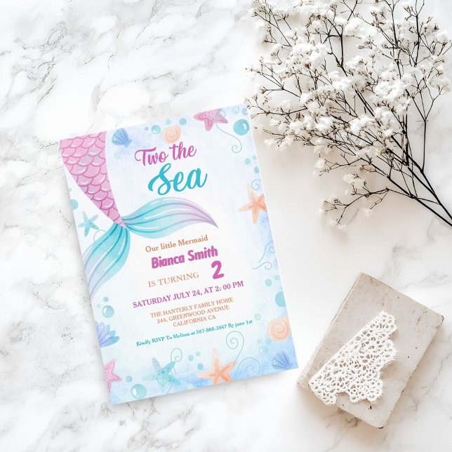 Nautical two the Sea 2nd Birthday party Invitation (Creator Uploaded)