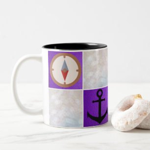 Nautical Two-Tone Coffee Mug