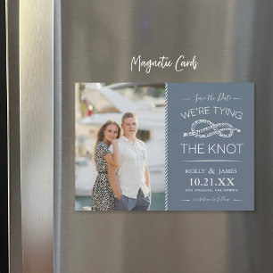 Nautical Tying the Knot Photo Save the Date Magnet