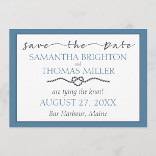 Nautical Tying The Knot Save The Date Custom