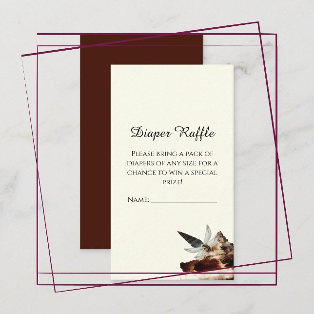 Nautical under the sea shell desert chic butterfly enclosure card (Creator Uploaded)