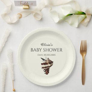 Nautical under the sea shell desert chic butterfly paper plate