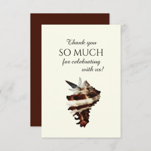 Nautical under the sea shell desert chic butterfly thank you card