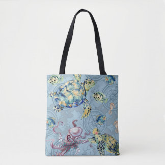 Nautical Under the Sea Tote Bag