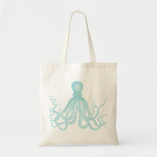 Nautical Vintage Marine Sea Octopus Tote Bag