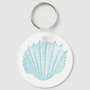 Nautical Vintage Marine Seashell Key Ring
