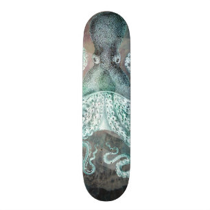 Nautical Vintage Octopus Skateboard