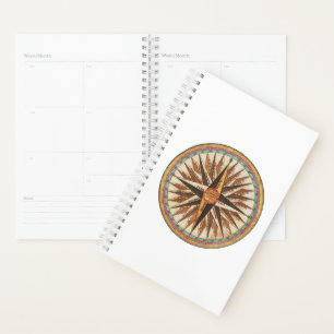 Nautical Vintage Ship’s Compass Navigator Sailing Planner