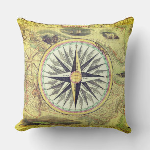 Nautical Vintage Throw Pillow