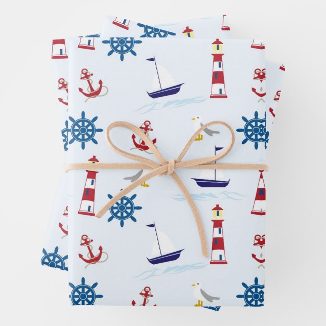 nautical-wallpaper-background-paper wrapping paper sheet (In situ)